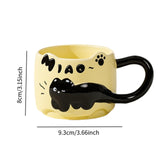 Maxbell Ceramic Coffee Mug with Handle Unique Coffee Cup for Restaurant Kitchen Cafe beige