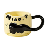 Maxbell Ceramic Coffee Mug with Handle Unique Coffee Cup for Restaurant Kitchen Cafe beige