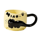 Maxbell Ceramic Coffee Mug with Handle Unique Coffee Cup for Restaurant Kitchen Cafe beige