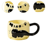 Maxbell Ceramic Coffee Mug with Handle Unique Coffee Cup for Restaurant Kitchen Cafe beige