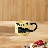 Maxbell Ceramic Coffee Mug with Handle Unique Coffee Cup for Restaurant Kitchen Cafe beige