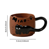 Maxbell Ceramic Coffee Mug with Handle Unique Coffee Cup for Restaurant Kitchen Cafe brown
