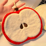 Maxbell Hand Towel Coral Velvet Hanging Kitchen Towel for Kitchen Bathroom Home Red