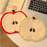 Maxbell Hand Towel Coral Velvet Hanging Kitchen Towel for Kitchen Bathroom Home Red