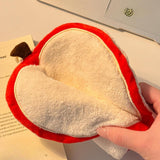 Maxbell Hand Towel Coral Velvet Hanging Kitchen Towel for Kitchen Bathroom Home Red