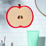 Maxbell Hand Towel Coral Velvet Hanging Kitchen Towel for Kitchen Bathroom Home Red