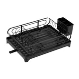 Maxbell Dish Drying Rack Portable Dish Drainer for Home Use Kitchen Counter Flatware Black