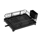 Maxbell Dish Drying Rack Portable Dish Drainer for Home Use Kitchen Counter Flatware Black
