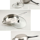 Maxbell 6x Pots and Pans Set Saucepan Sturdy Cookware Set for Indoor Camping Kitchen 12PCS Silver Handle