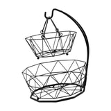 Maxbell 2 Tier Storage Stand Countertop Fruit Basket for Counter Kitchen Bread Snack