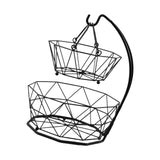Maxbell 2 Tier Storage Stand Countertop Fruit Basket for Counter Kitchen Bread Snack