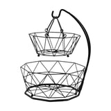 Maxbell 2 Tier Storage Stand Countertop Fruit Basket for Counter Kitchen Bread Snack