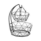 Maxbell 2 Tier Storage Stand Countertop Fruit Basket for Counter Kitchen Bread Snack