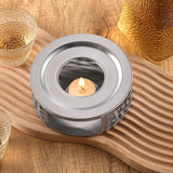 Maxbell Stainless Steel Tea Warmer Hollow Tea Heating Base for Household Cafe Travel