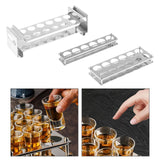 Maxbell Shots Glass Cup Stand Desktop Drinkware Wine Cup Rack for Kitchen KTV Events Type A