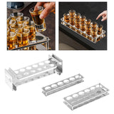 Maxbell Shots Glass Cup Stand Desktop Drinkware Wine Cup Rack for Kitchen KTV Events Type A