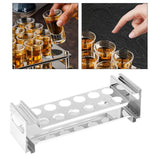 Maxbell Shots Glass Cup Stand Desktop Drinkware Wine Cup Rack for Kitchen KTV Events Type A