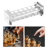 Maxbell Shots Glass Cup Stand Desktop Drinkware Wine Cup Rack for Kitchen KTV Events Type A