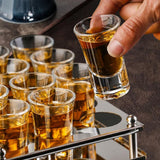 Maxbell Shots Glass Cup Stand Desktop Drinkware Wine Cup Rack for Kitchen KTV Events Type A