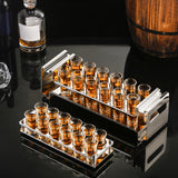 Maxbell Shots Glass Cup Stand Desktop Drinkware Wine Cup Rack for Kitchen KTV Events Type A