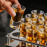 Maxbell Shots Glass Cup Stand Desktop Drinkware Wine Cup Rack for Kitchen KTV Events Type A