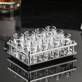 Maxbell Shots Glass Cup Stand Desktop Drinkware Wine Cup Rack for Kitchen KTV Events Type A