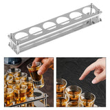 Maxbell Shots Glass Cup Stand Desktop Drinkware Wine Cup Rack for Kitchen KTV Events Type B
