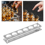 Maxbell Shots Glass Cup Stand Desktop Drinkware Wine Cup Rack for Kitchen KTV Events Type B