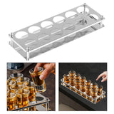 Maxbell Shots Glass Cup Stand Desktop Drinkware Wine Cup Rack for Kitchen KTV Events Type C