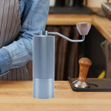 Maxbell Manual Coffee Bean Grinder Sturdy Stainless Steel for Travel Camping Outside gray