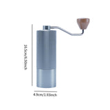 Maxbell Manual Coffee Bean Grinder Sturdy Stainless Steel for Travel Camping Outside gray