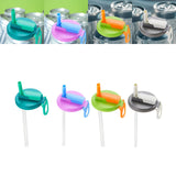 Maxbell Soda Can Lid with Straw Easy to Use Silicone Press to Seal for Standard Cans blue green