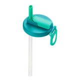Maxbell Soda Can Lid with Straw Easy to Use Silicone Press to Seal for Standard Cans blue green