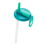 Maxbell Soda Can Lid with Straw Easy to Use Silicone Press to Seal for Standard Cans blue green