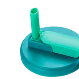 Maxbell Soda Can Lid with Straw Easy to Use Silicone Press to Seal for Standard Cans blue green