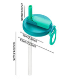 Maxbell Soda Can Lid with Straw Easy to Use Silicone Press to Seal for Standard Cans blue green