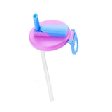Maxbell Soda Can Lid with Straw Easy to Use Silicone Press to Seal for Standard Cans purple blue