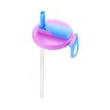 Maxbell Soda Can Lid with Straw Easy to Use Silicone Press to Seal for Standard Cans purple blue