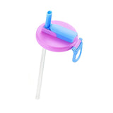 Maxbell Soda Can Lid with Straw Easy to Use Silicone Press to Seal for Standard Cans purple blue