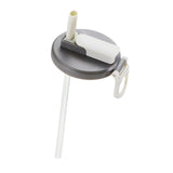 Maxbell Soda Can Lid with Straw Easy to Use Silicone Press to Seal for Standard Cans gray white