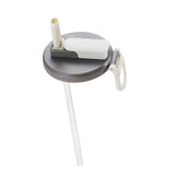 Maxbell Soda Can Lid with Straw Easy to Use Silicone Press to Seal for Standard Cans gray white