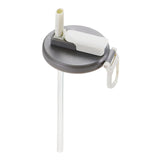 Maxbell Soda Can Lid with Straw Easy to Use Silicone Press to Seal for Standard Cans gray white