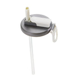 Maxbell Soda Can Lid with Straw Easy to Use Silicone Press to Seal for Standard Cans gray white