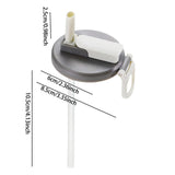 Maxbell Soda Can Lid with Straw Easy to Use Silicone Press to Seal for Standard Cans gray white