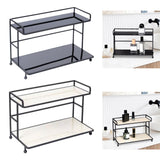 Maxbell Bathroom Countertop Organizer Double Layer Sturdy for Desktop Kitchen Office black