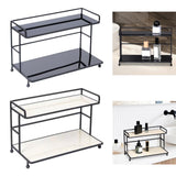 Maxbell Bathroom Countertop Organizer Double Layer Sturdy for Desktop Kitchen Office black