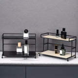 Maxbell Bathroom Countertop Organizer Double Layer Sturdy for Desktop Kitchen Office black