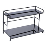 Maxbell Bathroom Countertop Organizer Double Layer Sturdy for Desktop Kitchen Office black