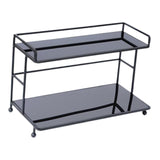 Maxbell Bathroom Countertop Organizer Double Layer Sturdy for Desktop Kitchen Office black