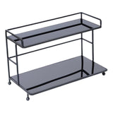Maxbell Bathroom Countertop Organizer Double Layer Sturdy for Desktop Kitchen Office black